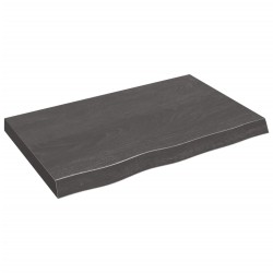 vidaXL Waschtischplatte Dunkelgrau 80x50x6 cm Massivholz Behandelt