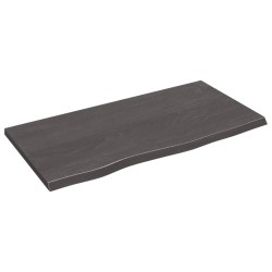 vidaXL Waschtischplatte Dunkelgrau 80x40x2 cm Massivholz Behandelt