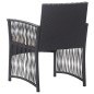 Gartensessel mit Sitzkissen 2 Stk. Schwarz Poly Rattan Gartensessel mit Sitzkissen 2 Stk. Schwarz Poly Rattan