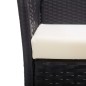 Gartensessel mit Sitzkissen 2 Stk. Schwarz Poly Rattan Gartensessel mit Sitzkissen 2 Stk. Schwarz Poly Rattan