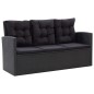 vidaXL 6-tlg. Garten-Lounge-Set mit Kissen Poly Rattan Schwarz vidaXL 6-tlg. Garten-Lounge-Set mit Kissen Poly Rattan Schwarz