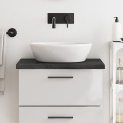 vidaXL Waschtischplatte Dunkelgrau 60x50x4 cm Massivholz Behandelt