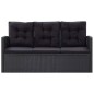 vidaXL 6-tlg. Garten-Lounge-Set mit Kissen Poly Rattan Schwarz vidaXL 6-tlg. Garten-Lounge-Set mit Kissen Poly Rattan Schwarz