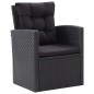 vidaXL 6-tlg. Garten-Lounge-Set mit Kissen Poly Rattan Schwarz vidaXL 6-tlg. Garten-Lounge-Set mit Kissen Poly Rattan Schwarz