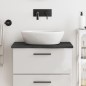 vidaXL Waschtischplatte Dunkelgrau 60x50x2 cm Massivholz Behandelt vidaXL Waschtischplatte Dunkelgrau 60x50x2 cm Massivholz Behandelt