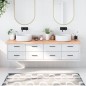 vidaXL Waschtischplatte Hellbraun 200x60x4 cm Massivholz Behandelt vidaXL Waschtischplatte Hellbraun 200x60x4 cm Massivholz Behandelt
