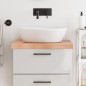 vidaXL Waschtischplatte Hellbraun 60x60x6 cm Massivholz Behandelt vidaXL Waschtischplatte Hellbraun 60x60x6 cm Massivholz Behandelt