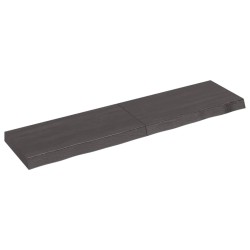 vidaXL Waschtischplatte Dunkelbraun 120x30x(2-6)cm Massivholz