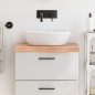 vidaXL Waschtischplatte Hellbraun 60x40x6 cm Massivholz Behandelt vidaXL Waschtischplatte Hellbraun 60x40x6 cm Massivholz Behandelt