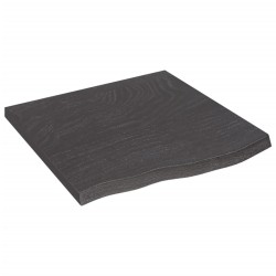 vidaXL Waschtischplatte Dunkelgrau 60x60x4 cm Massivholz Behandelt