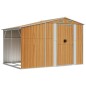 vidaXL Gerätehaus Hellbraun 277x192,5x179 cm Verzinkter Stahl vidaXL Gerätehaus Hellbraun 277x192,5x179 cm Verzinkter Stahl