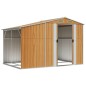vidaXL Gerätehaus Hellbraun 277x192,5x179 cm Verzinkter Stahl vidaXL Gerätehaus Hellbraun 277x192,5x179 cm Verzinkter Stahl