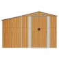 vidaXL Gerätehaus Hellbraun 277x192,5x179 cm Verzinkter Stahl vidaXL Gerätehaus Hellbraun 277x192,5x179 cm Verzinkter Stahl