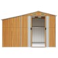 vidaXL Gerätehaus Hellbraun 277x192,5x179 cm Verzinkter Stahl vidaXL Gerätehaus Hellbraun 277x192,5x179 cm Verzinkter Stahl