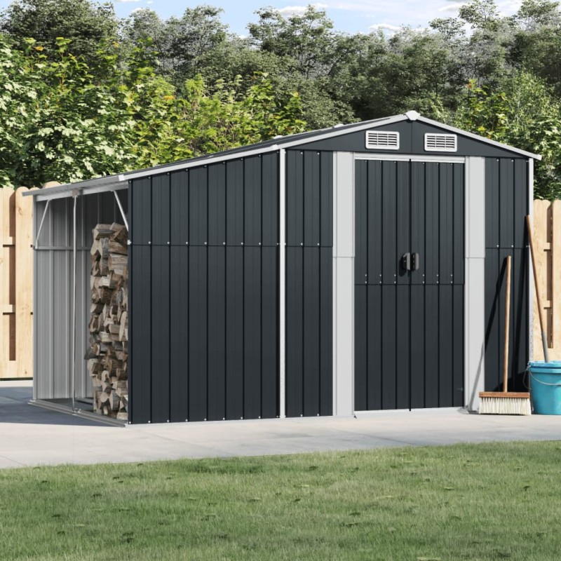 vidaXL Gerätehaus Anthrazit 277x192,5x179 cm Verzinkter Stahl vidaXL Gerätehaus Anthrazit 277x192,5x179 cm Verzinkter Stahl