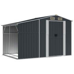 vidaXL Gerätehaus Anthrazit 277x192,5x179 cm Verzinkter Stahl