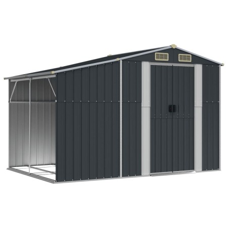vidaXL Gerätehaus Anthrazit 277x192,5x179 cm Verzinkter Stahl