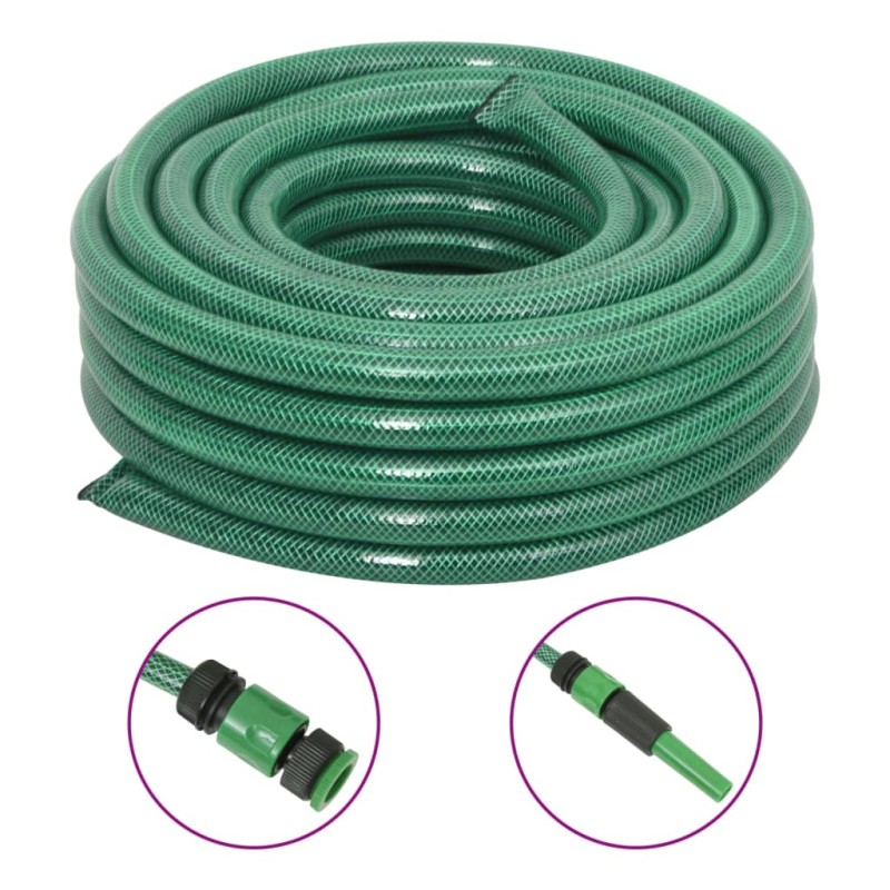vidaXL Gartenschlauch mit Armaturen-Set Grün 0,9" 20 m PVC vidaXL Gartenschlauch mit Armaturen-Set Grün 0,9" 20 m PVC