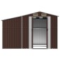 vidaXL Gerätehaus Braun 277x192,5x179 cm Verzinkter Stahl vidaXL Gerätehaus Braun 277x192,5x179 cm Verzinkter Stahl