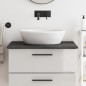 vidaXL Waschtischplatte Dunkelgrau 80x60x2 cm Massivholz Behandelt vidaXL Waschtischplatte Dunkelgrau 80x60x2 cm Massivholz Behandelt