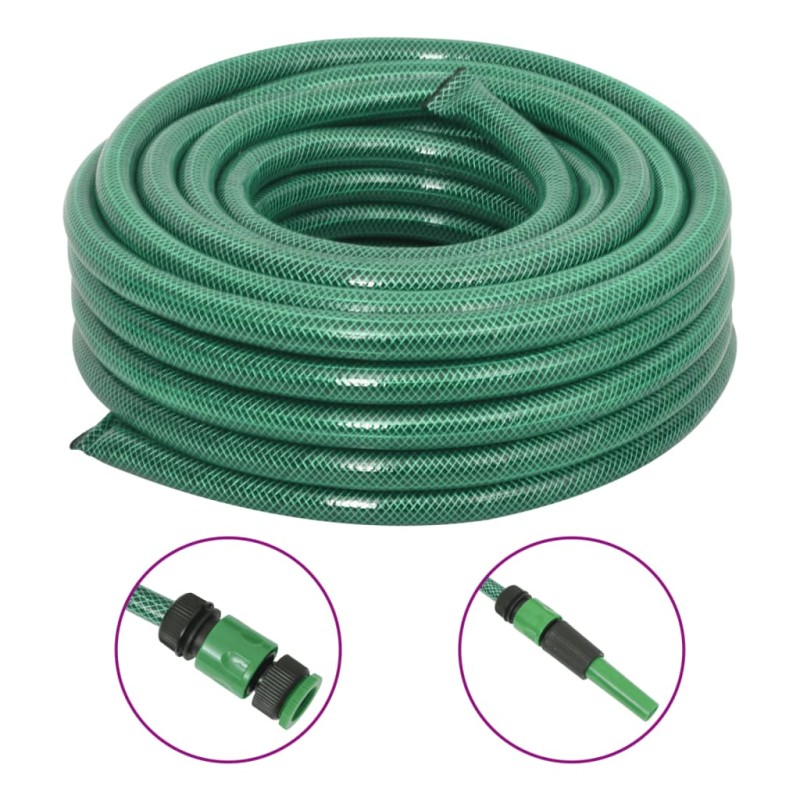 vidaXL Gartenschlauch mit Armaturen-Set Grün 0,9" 50 m PVC vidaXL Gartenschlauch mit Armaturen-Set Grün 0,9" 50 m PVC