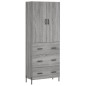 Highboard Grau Sonoma 69,5x34x180 cm Holzwerkstoff Highboard Grau Sonoma 69,5x34x180 cm Holzwerkstoff
