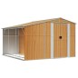 vidaXL Gerätehaus Hellbraun 277x279x179 cm Verzinkter Stahl vidaXL Gerätehaus Hellbraun 277x279x179 cm Verzinkter Stahl