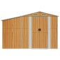 vidaXL Gerätehaus Hellbraun 277x279x179 cm Verzinkter Stahl vidaXL Gerätehaus Hellbraun 277x279x179 cm Verzinkter Stahl