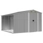 vidaXL Gerätehaus Grau 277x279x179 cm Verzinkter Stahl vidaXL Gerätehaus Grau 277x279x179 cm Verzinkter Stahl