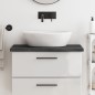 vidaXL Waschtischplatte Dunkelgrau 80x40x4 cm Massivholz Behandelt vidaXL Waschtischplatte Dunkelgrau 80x40x4 cm Massivholz Behandelt