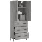 Highboard Grau Sonoma 69,5x34x180 cm Holzwerkstoff Highboard Grau Sonoma 69,5x34x180 cm Holzwerkstoff