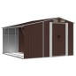 vidaXL Gerätehaus Braun 277x279x179 cm Verzinkter Stahl vidaXL Gerätehaus Braun 277x279x179 cm Verzinkter Stahl