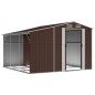 vidaXL Gerätehaus Braun 277x279x179 cm Verzinkter Stahl vidaXL Gerätehaus Braun 277x279x179 cm Verzinkter Stahl