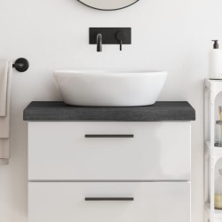 vidaXL Waschtischplatte Dunkelgrau 80x40x6 cm Massivholz Behandelt