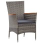 7-tlg. Garten-Essgruppe mit Auflagen Poly Rattan Grey 7-tlg. Garten-Essgruppe mit Auflagen Poly Rattan Grey