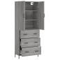 Highboard Grau Sonoma 69,5x34x180 cm Holzwerkstoff Highboard Grau Sonoma 69,5x34x180 cm Holzwerkstoff