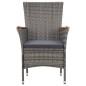 7-tlg. Garten-Essgruppe mit Auflagen Poly Rattan Grey 7-tlg. Garten-Essgruppe mit Auflagen Poly Rattan Grey