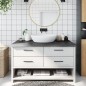 vidaXL Waschtischplatte Dunkelbraun 100x50x(2-6)cm Massivholz vidaXL Waschtischplatte Dunkelbraun 100x50x(2-6)cm Massivholz