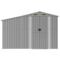 vidaXL Gerätehaus Grau 277x192,5x179 cm Verzinkter Stahl vidaXL Gerätehaus Grau 277x192,5x179 cm Verzinkter Stahl