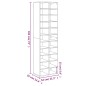 vidaXL Schuhschrank Hochglanz-Weiß 54x34x183 cm Holzwerkstoff vidaXL Schuhschrank Hochglanz-Weiß 54x34x183 cm Holzwerkstoff