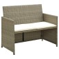 4-tlg. Garten-Lounge-Set mit Auflagen Beige Poly Rattan 4-tlg. Garten-Lounge-Set mit Auflagen Beige Poly Rattan