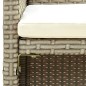 4-tlg. Garten-Lounge-Set mit Auflagen Beige Poly Rattan 4-tlg. Garten-Lounge-Set mit Auflagen Beige Poly Rattan