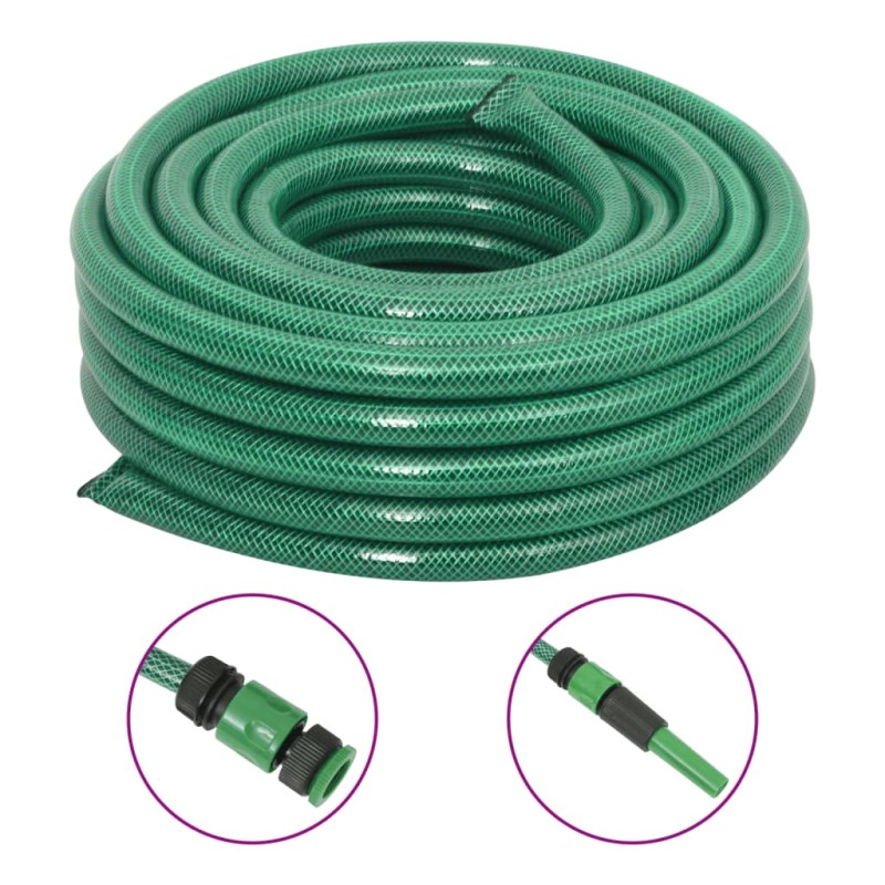 vidaXL Gartenschlauch mit Armaturen-Set Grün 0,9" 10 m PVC vidaXL Gartenschlauch mit Armaturen-Set Grün 0,9" 10 m PVC