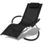 vidaXL Sonnenliege Geometrisch Outdoor Stahl Schwarz und Grau vidaXL Sonnenliege Geometrisch Outdoor Stahl Schwarz und Grau