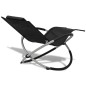 vidaXL Sonnenliege Geometrisch Outdoor Stahl Schwarz und Grau vidaXL Sonnenliege Geometrisch Outdoor Stahl Schwarz und Grau