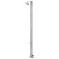 vidaXL Gartendusche mit Brauner Bodenplatte 220 cm Edelstahl vidaXL Gartendusche mit Brauner Bodenplatte 220 cm Edelstahl