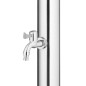 vidaXL Gartendusche mit Brauner Bodenplatte 220 cm Edelstahl vidaXL Gartendusche mit Brauner Bodenplatte 220 cm Edelstahl
