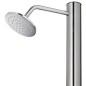 vidaXL Gartendusche mit Brauner Bodenplatte 220 cm Edelstahl vidaXL Gartendusche mit Brauner Bodenplatte 220 cm Edelstahl