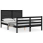 vidaXL Massivholzbett mit Kopfteil Schwarz 120x200 cm vidaXL Massivholzbett mit Kopfteil Schwarz 120x200 cm
