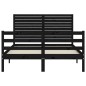 vidaXL Massivholzbett mit Kopfteil Schwarz 120x200 cm vidaXL Massivholzbett mit Kopfteil Schwarz 120x200 cm